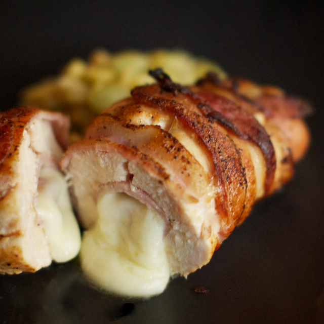 Bacon-wrapped Chicken Cordon Bleu – she cooks…he cleans